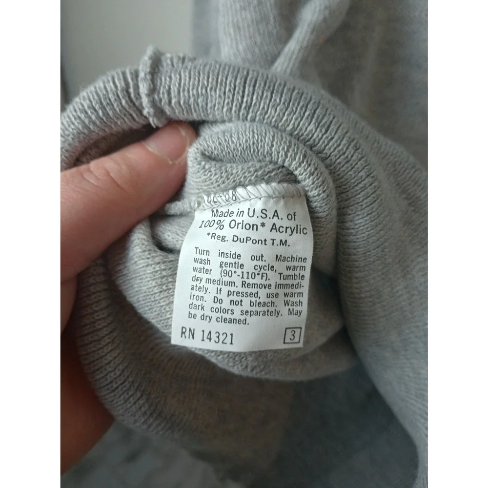 Vintage Puritan V Neck Sweater Men's‎ Large Gray Orlon Acrylic Pullover USA NWT